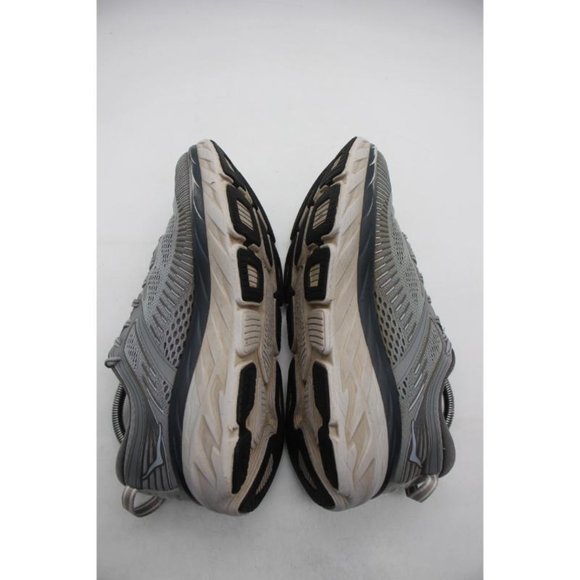 Hoka One One Bondi 7 Men's Size 9.5 Gray White Athletic Sneaker Running Shoes - Picture 6 of 13